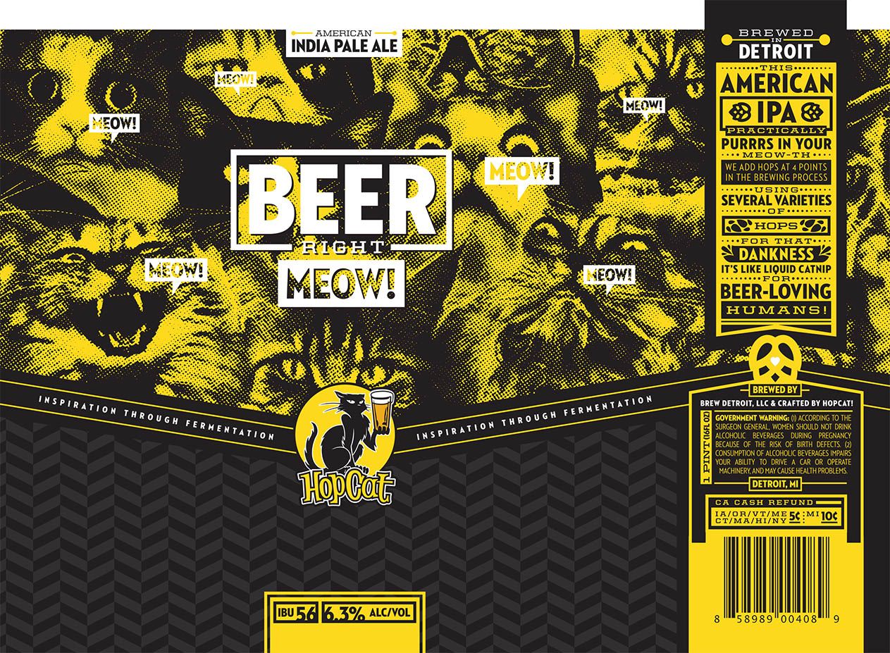 Beer Right Meow! — full label as filed with TTB