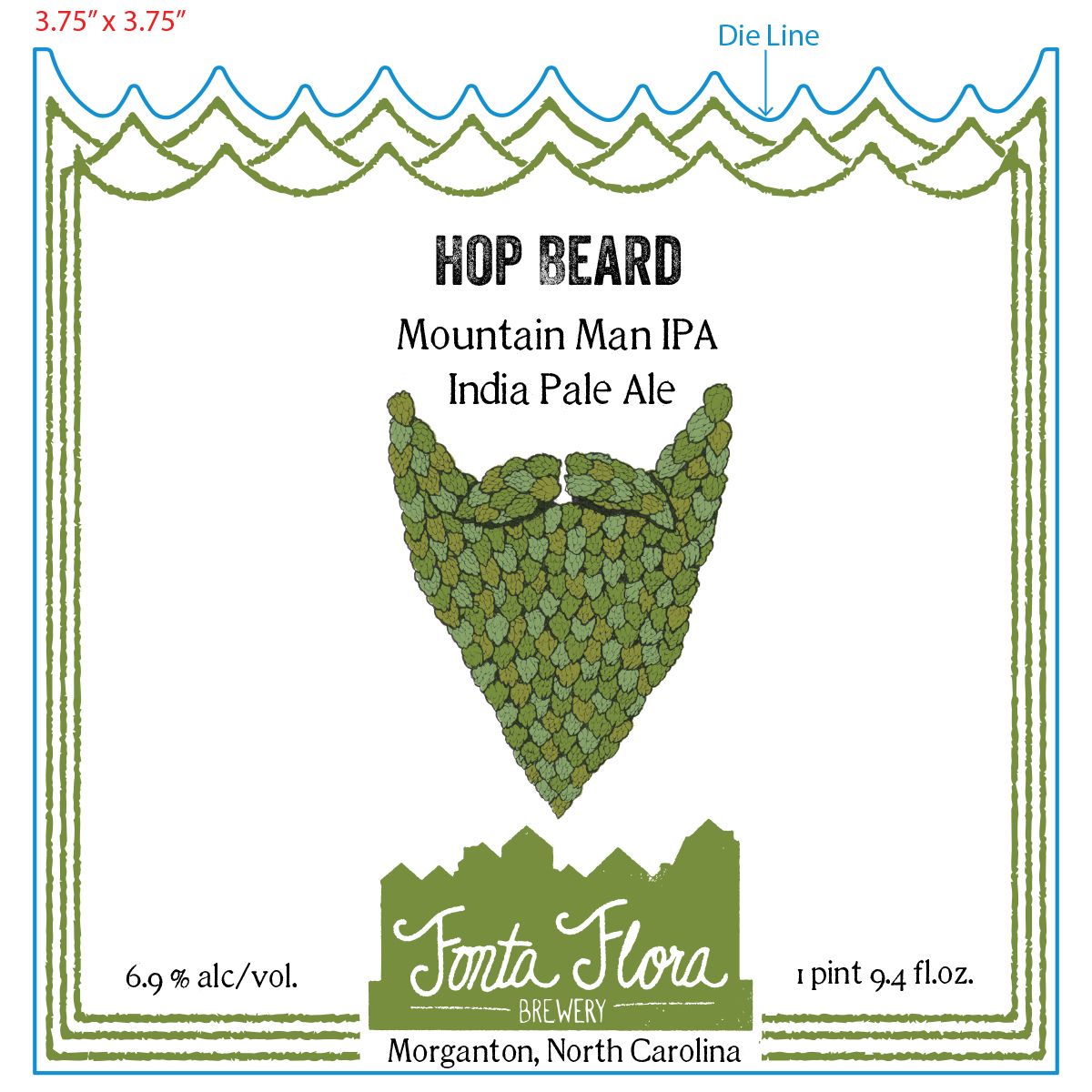 Hop Beard Mountain Man IPA — full label as filed with TTB