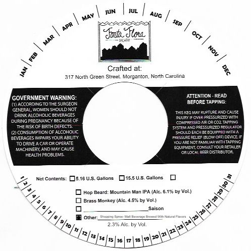 Shopping Spree — full label as filed with TTB
