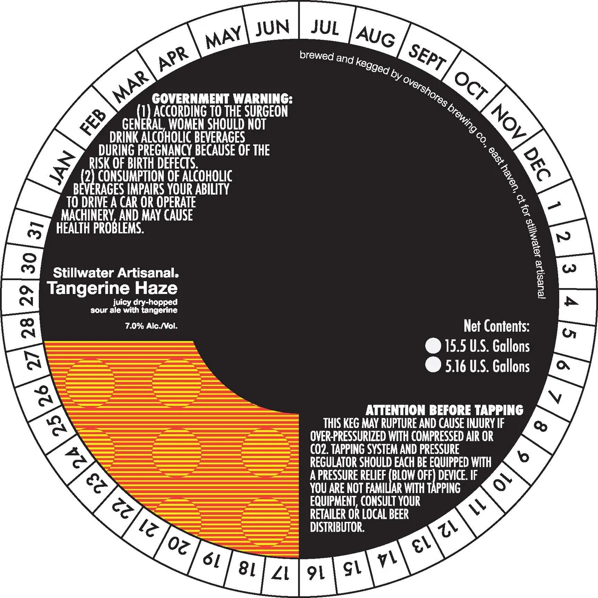 Tangerine Haze label art — STILLWATER ARTISANAL