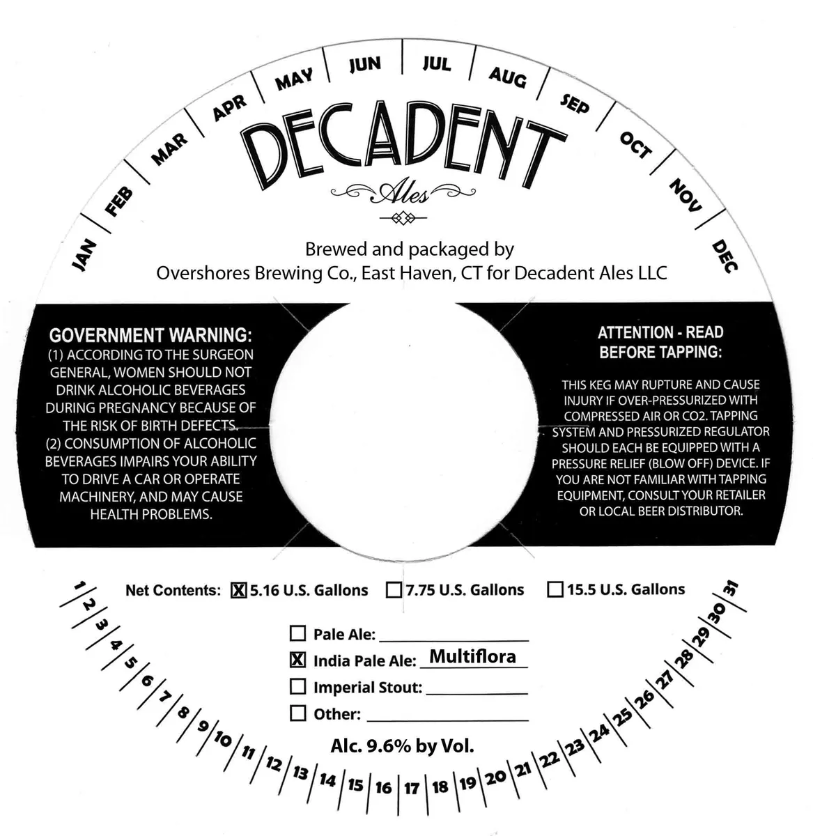 Decadent Multiflora — full label as filed with TTB