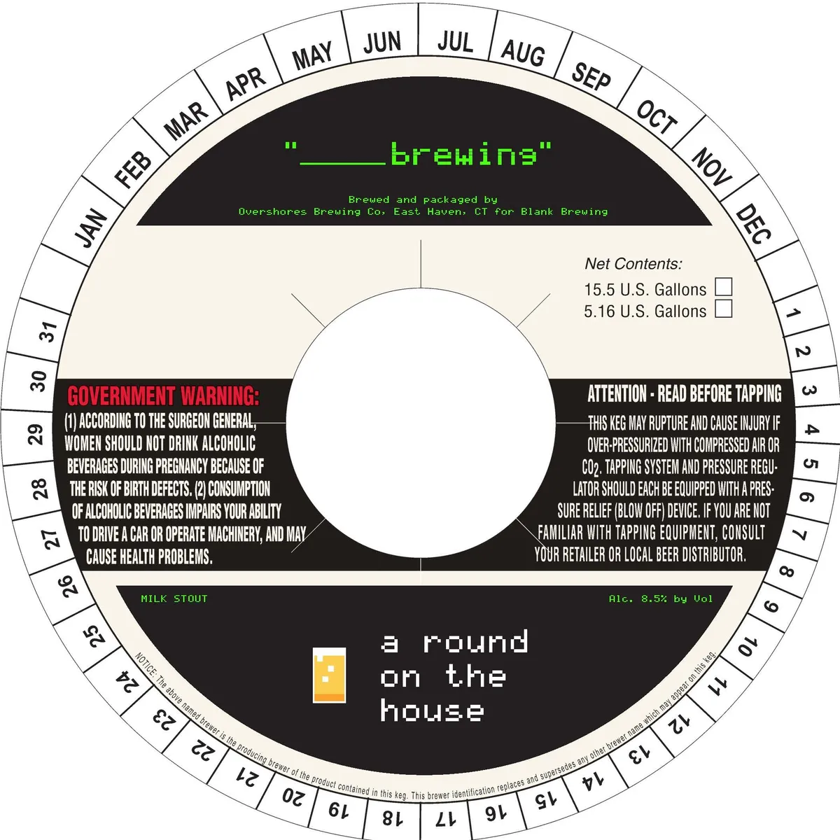 A Round On The House label