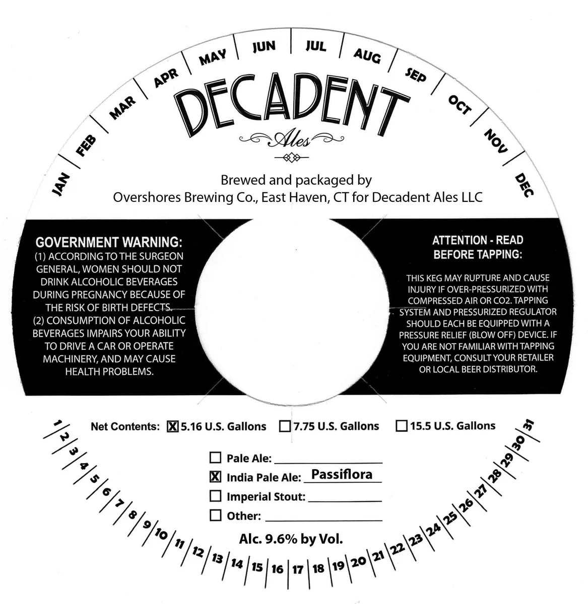 Passiflora — full label as filed with TTB