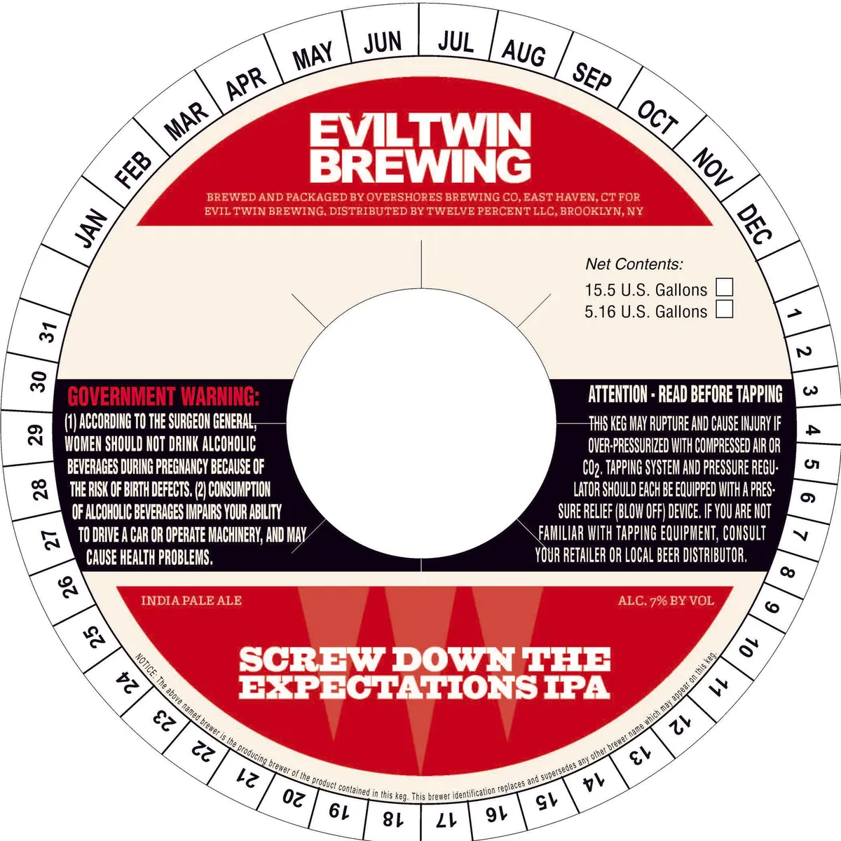 Screw Down The Expectations IPA label art — EVIL TWIN BREWING