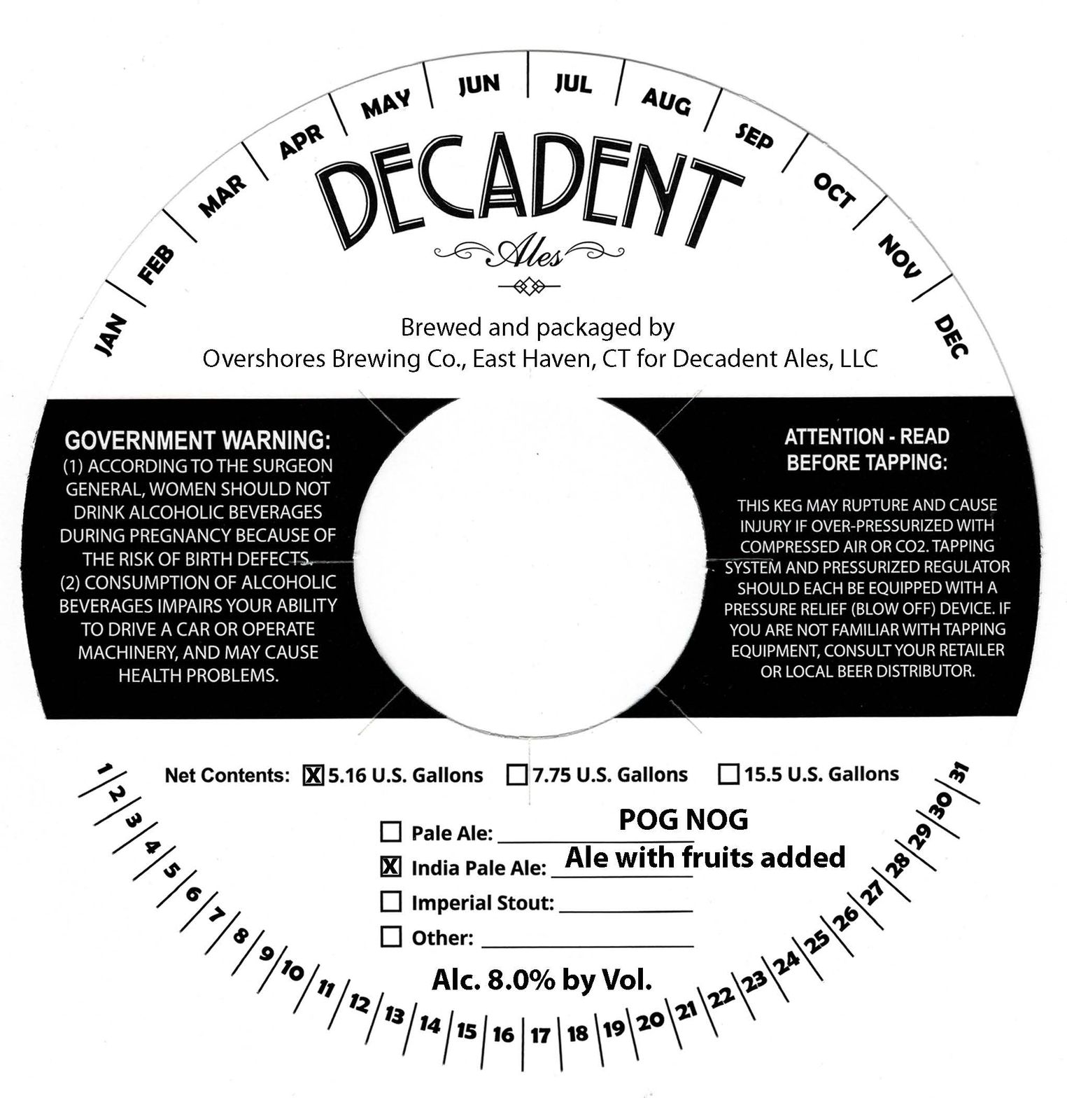 POG NOG — full label as filed with TTB