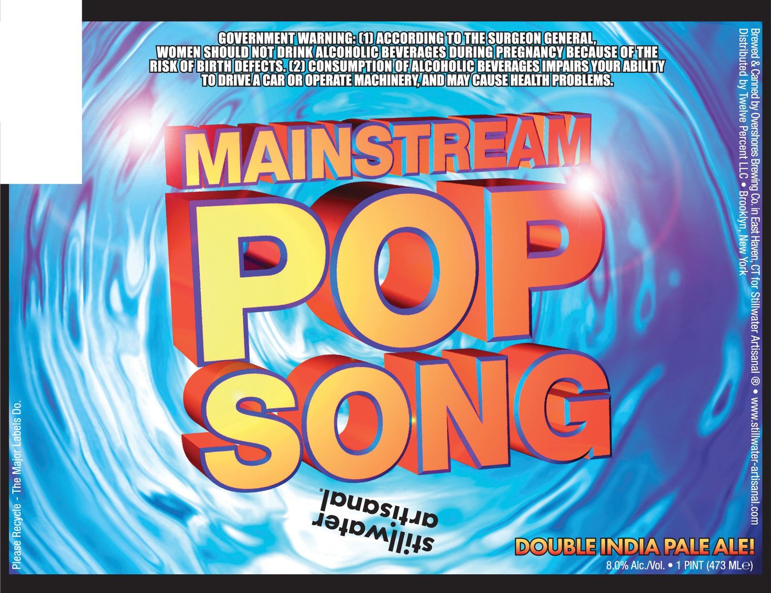 Mainstream Pop Song — full label as filed with TTB