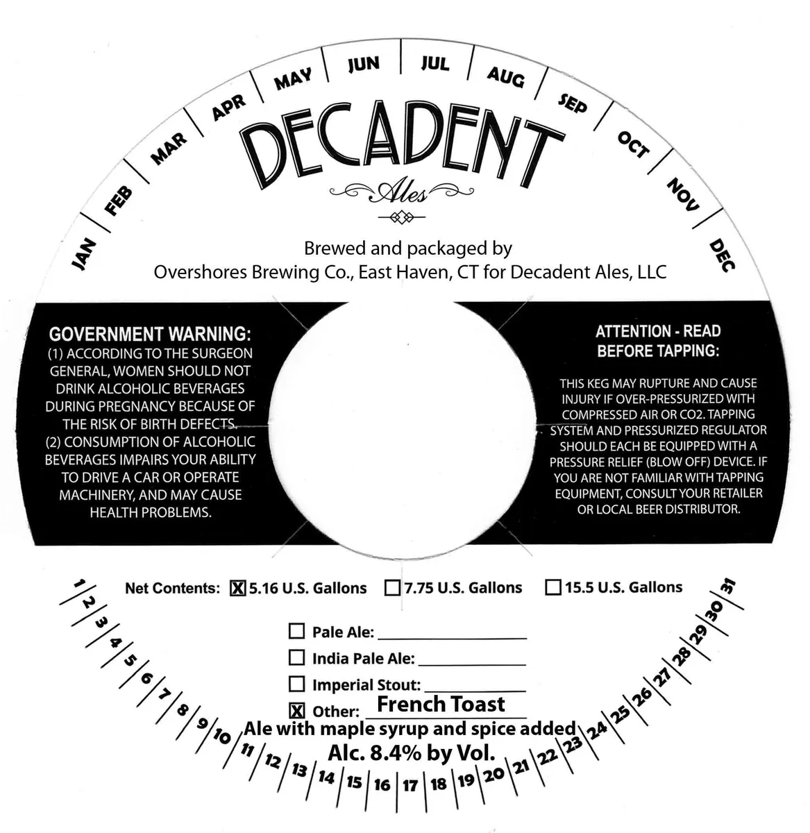 French Toast label