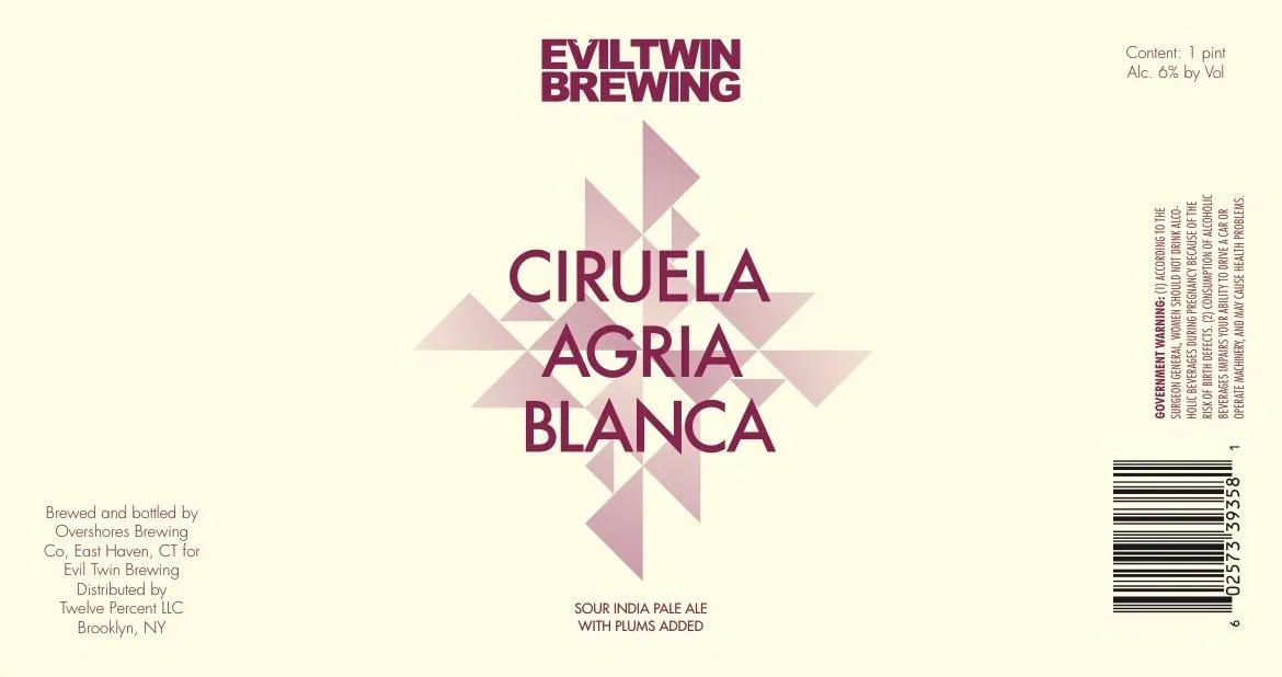Ciruela Agria Blanca label