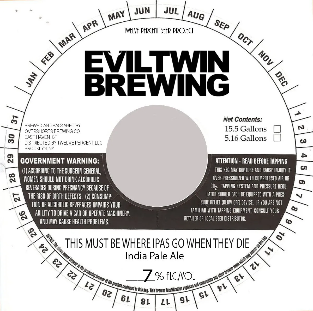 This Must Be Where IPAs Go When They Die label art — EVIL TWIN BREWING