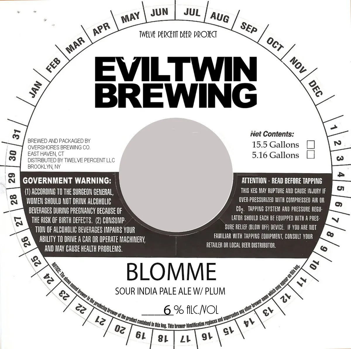 Blomme label art — EVIL TWIN BREWING