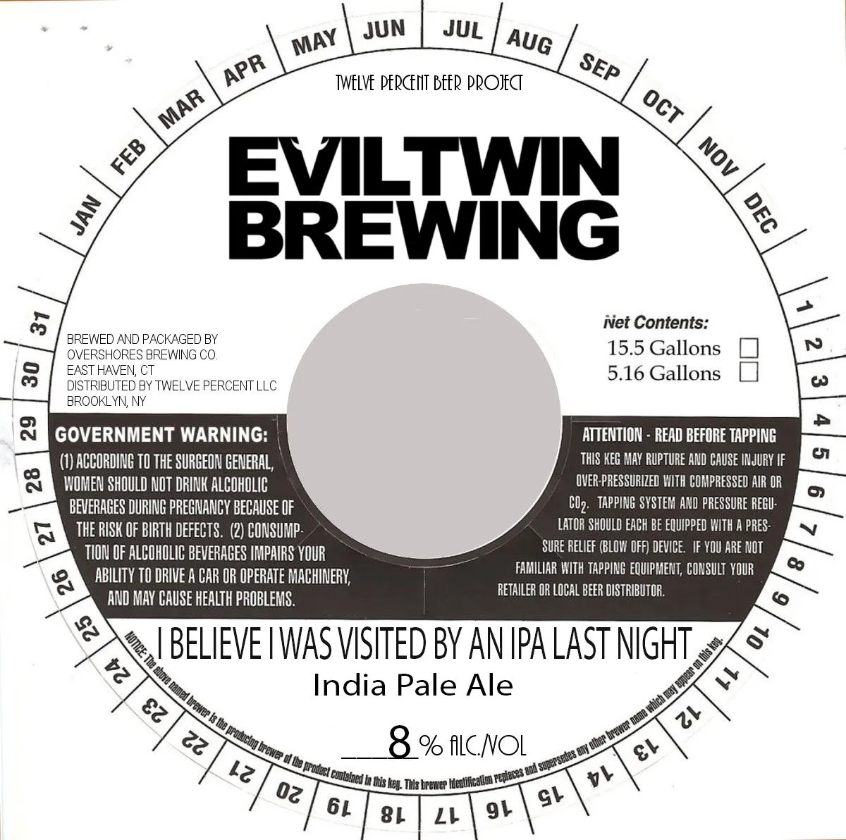 I Believe I Was Visited by an IPA Last Night label art — EVIL TWIN BREWING