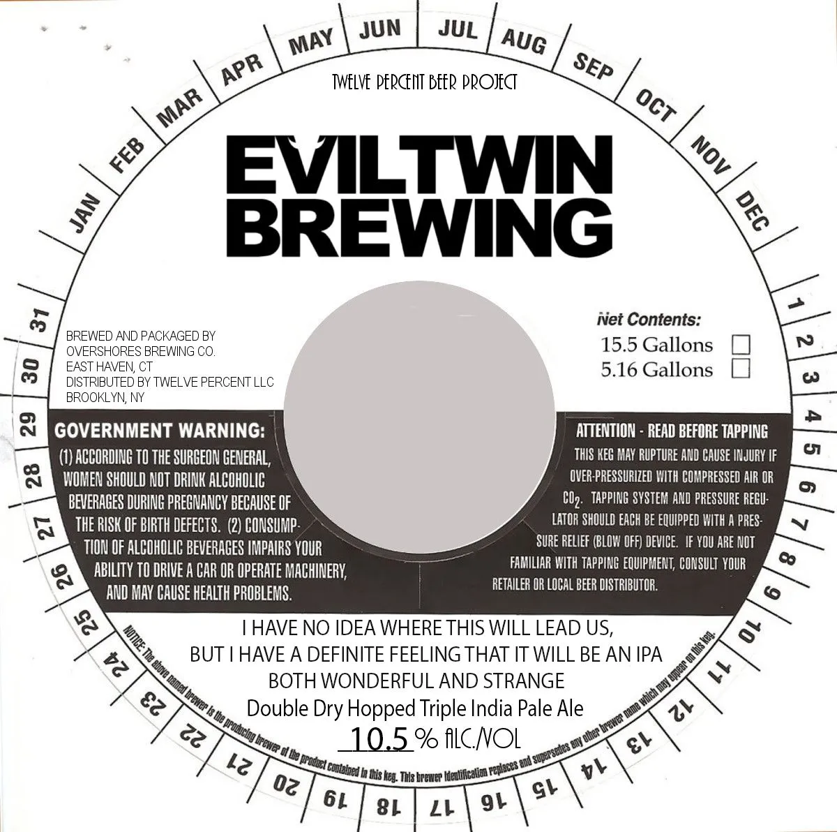 I Have No Idea Where This Will Lead Us label art — EVIL TWIN BREWING