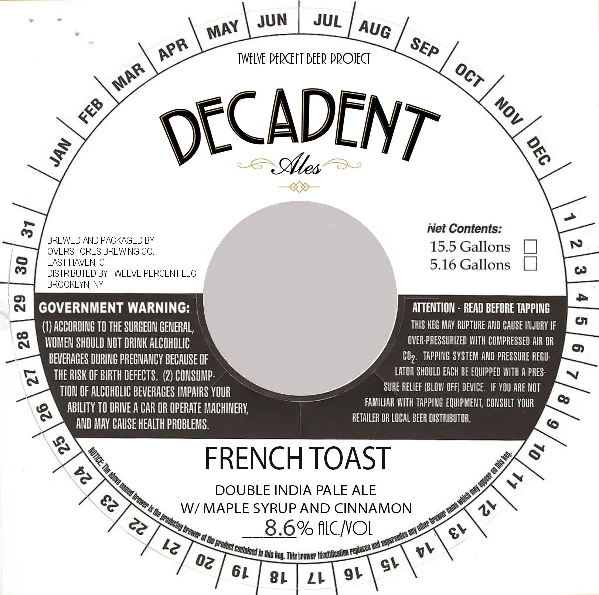 French Toast label art — DECADENT ALES