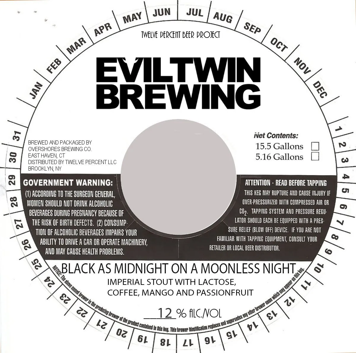 Black As Midnight On A Moonless Night label art — EVIL TWIN BREWING