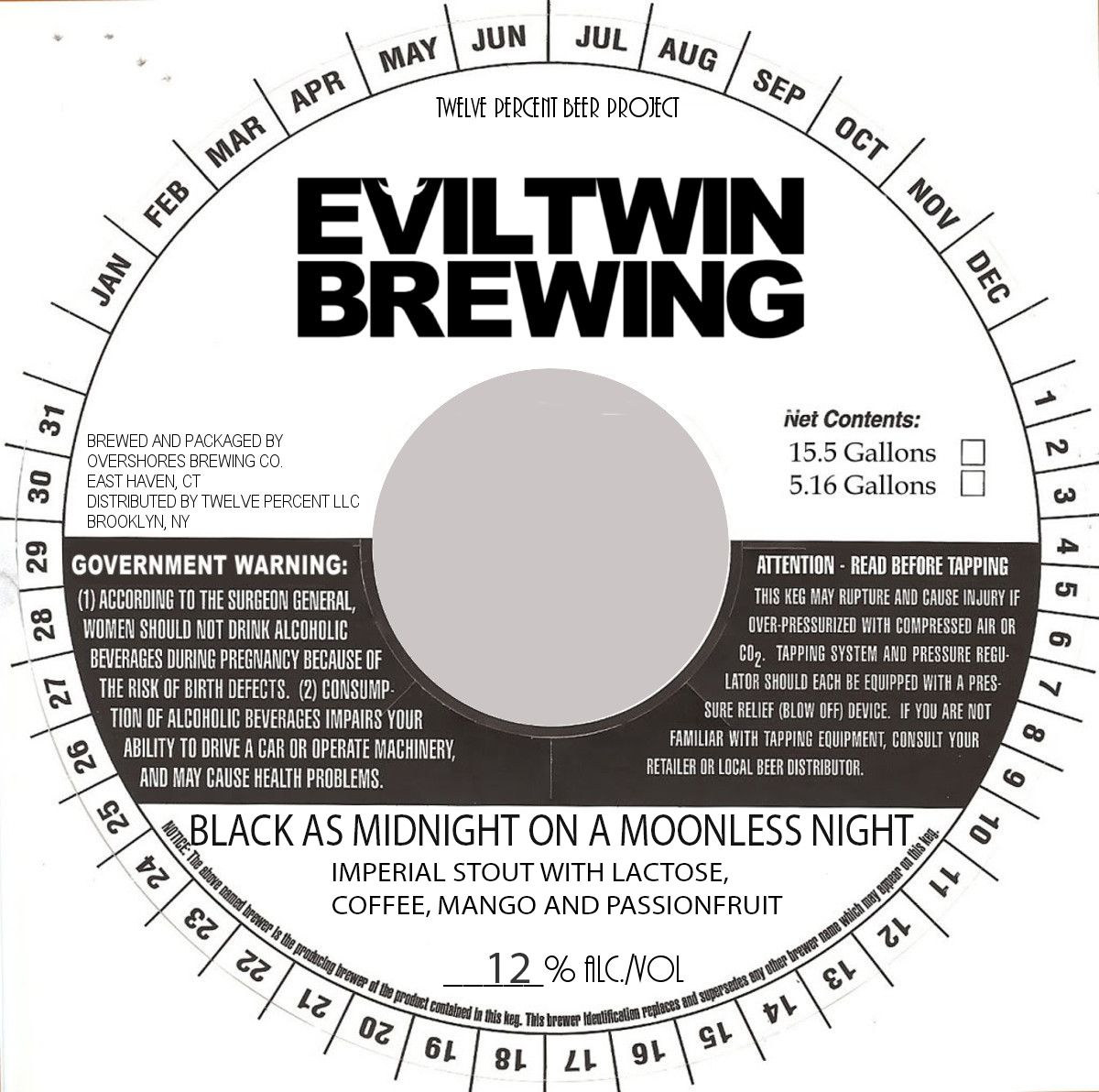 Black As Midnight On A Moonless Night — full label as filed with TTB