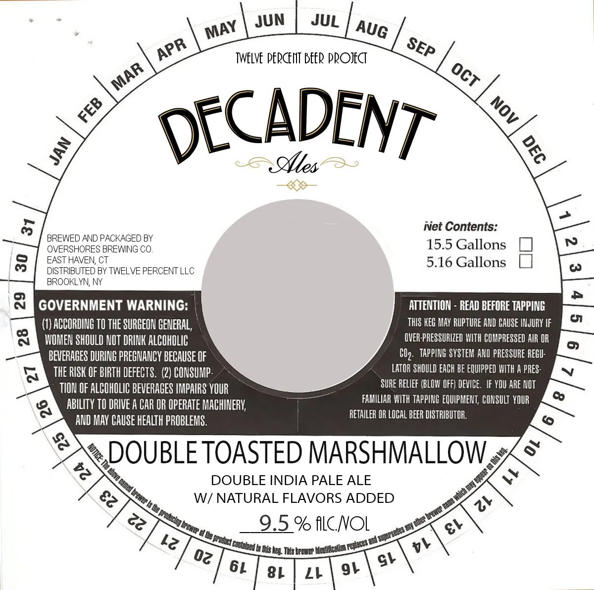 Double Toasted Marshmallow label art — DECADENT ALES