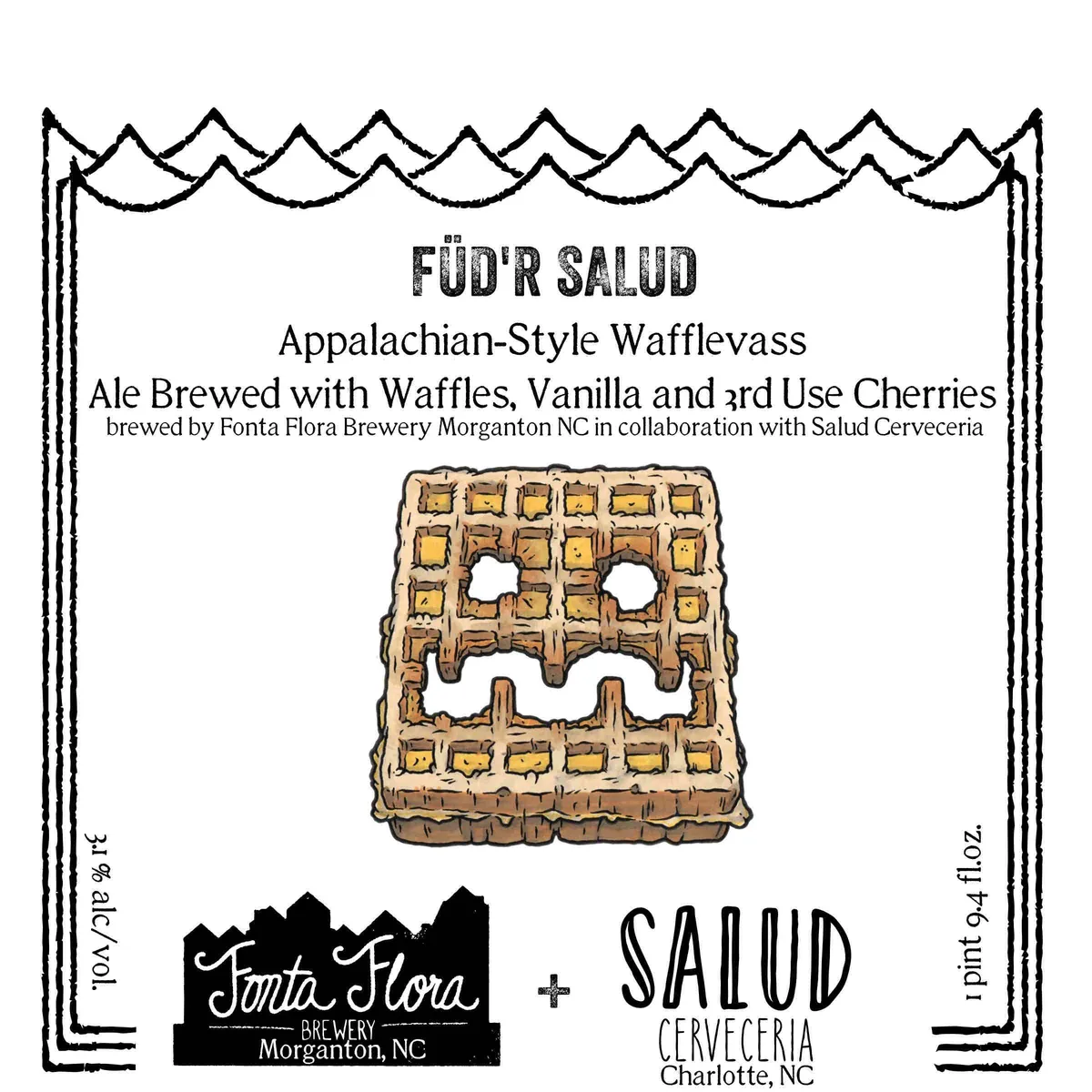 Füd'r Salud label art — FONTA FLORA BREWERY