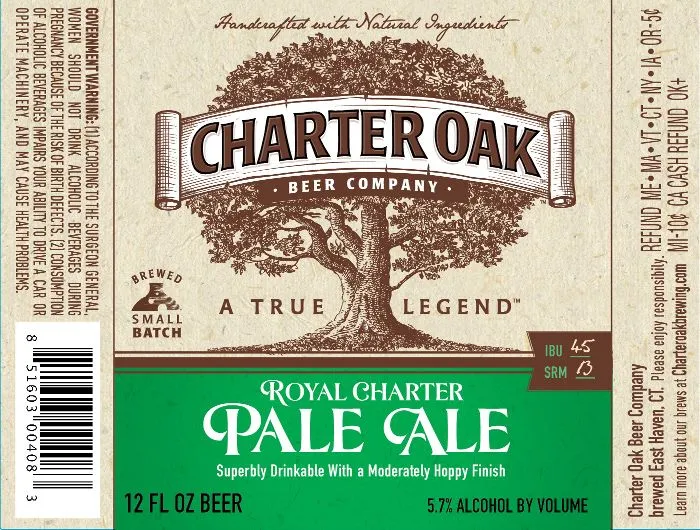Royal Charter Pale Ale label