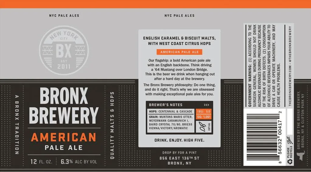 American Pale Ale — full label as filed with TTB