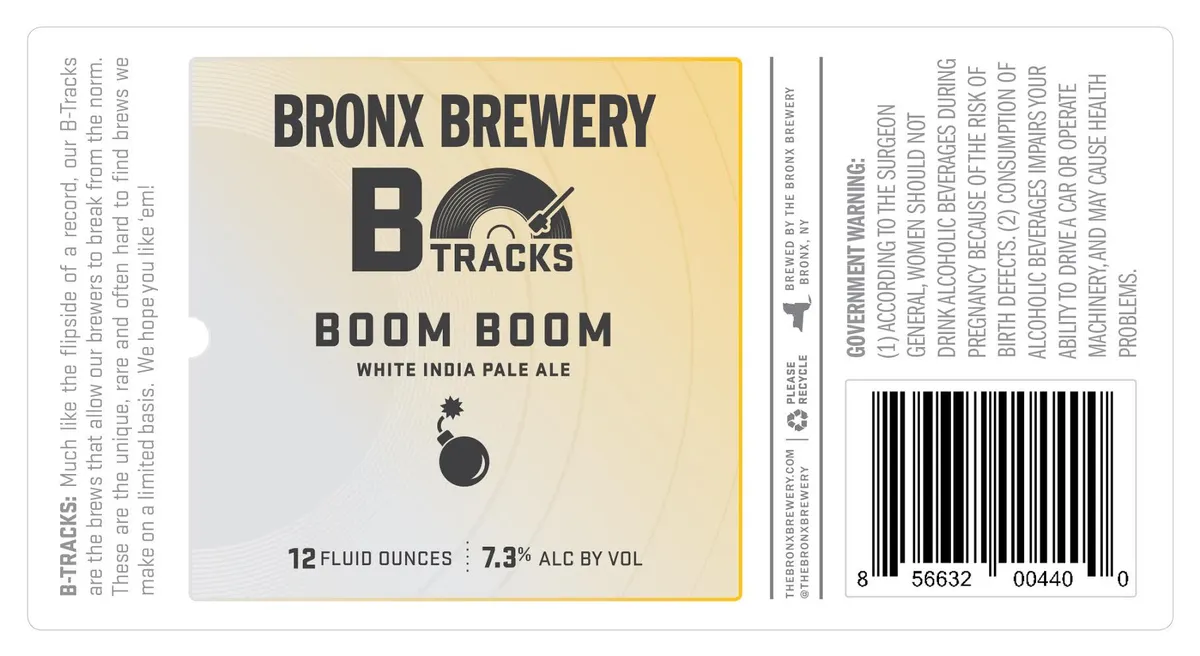 Boom Boom White India Pale Ale label