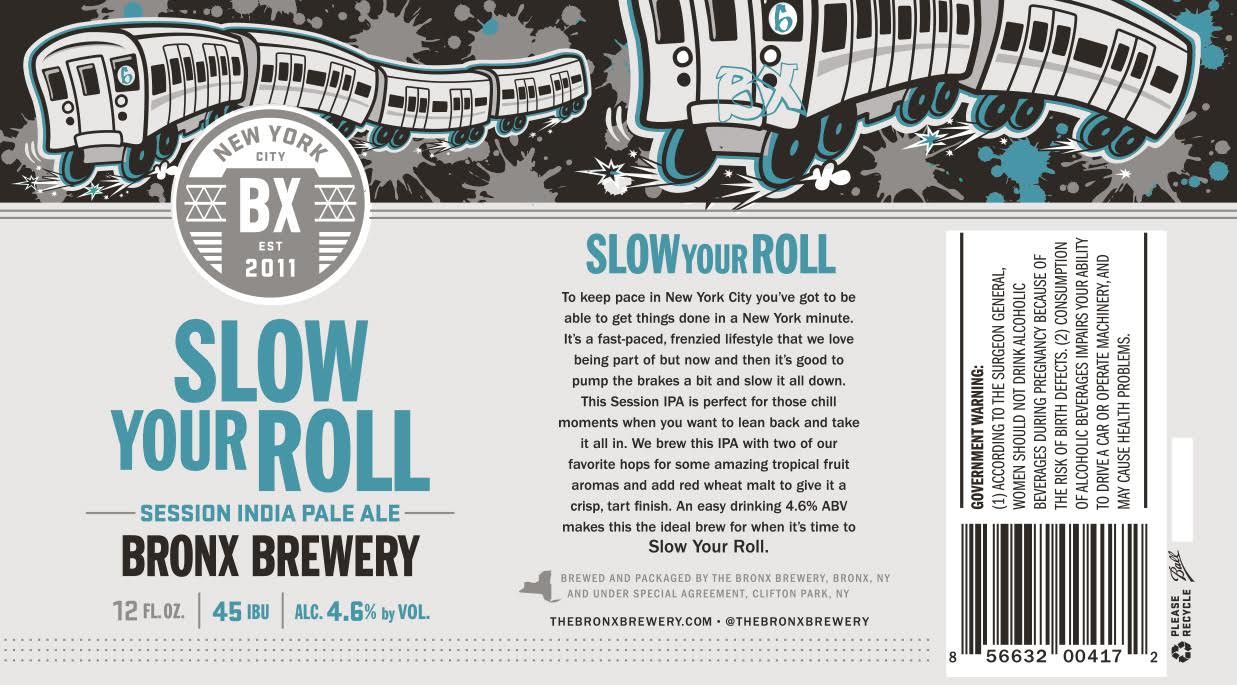 Slow Your Roll — full label as filed with TTB