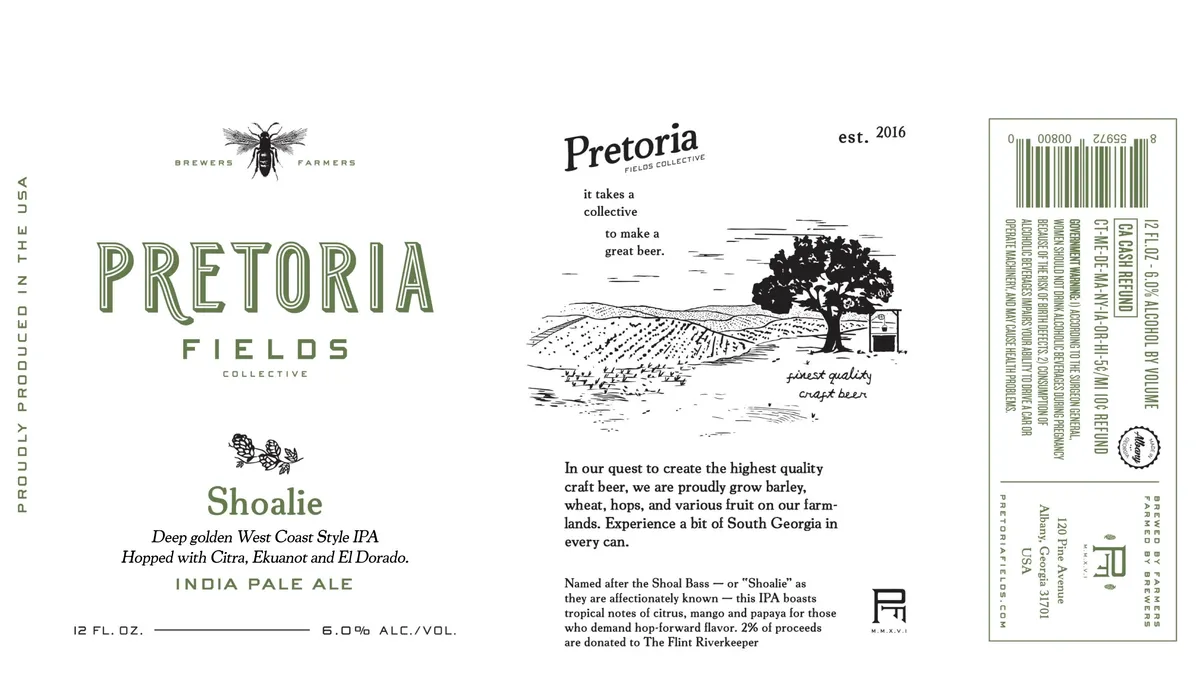 Shoalie label art — PRETORIA FIELDS COLLECTIVE