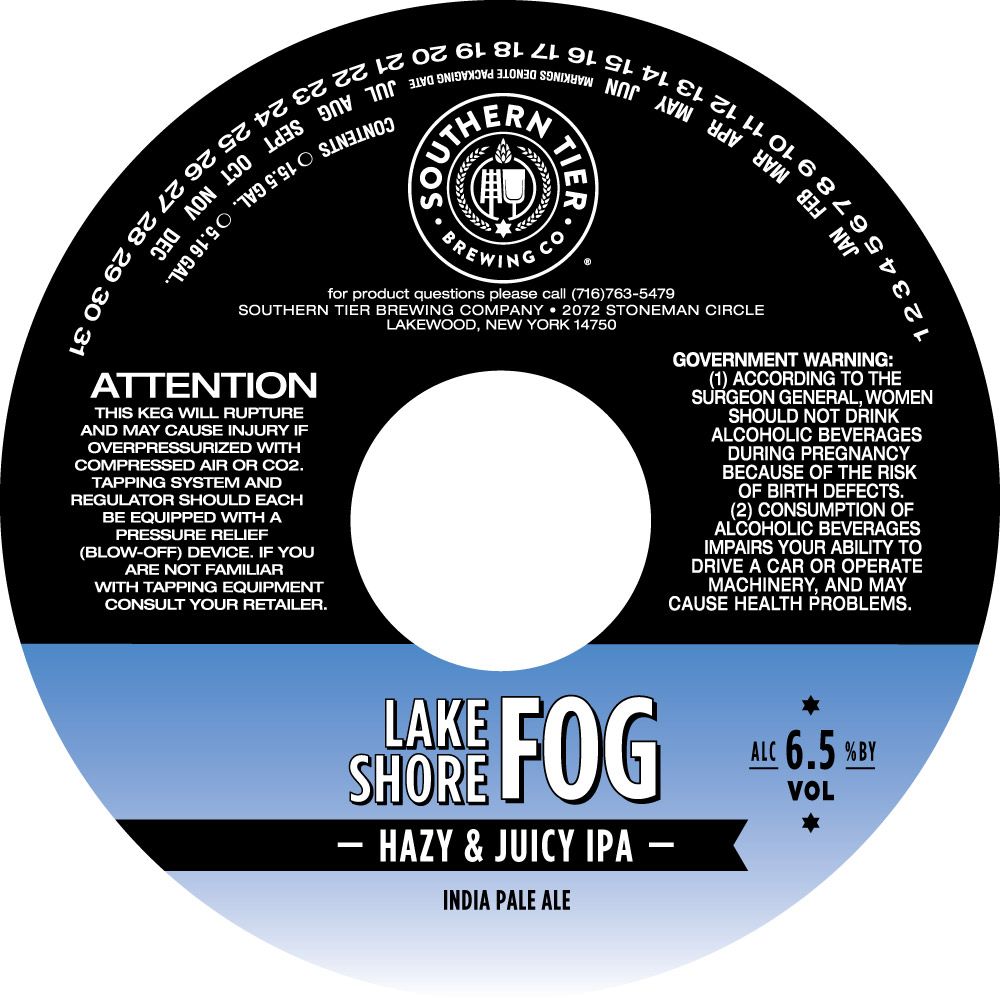 Lake Shore Fog — full label as filed with TTB
