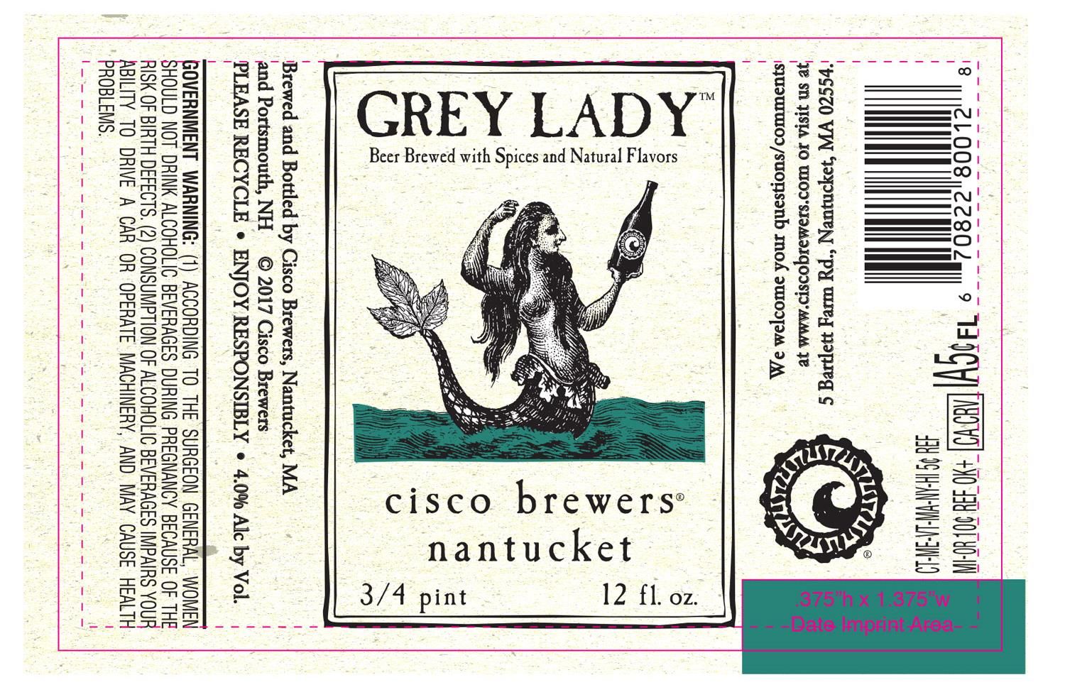 Grey Lady — full label as filed with TTB