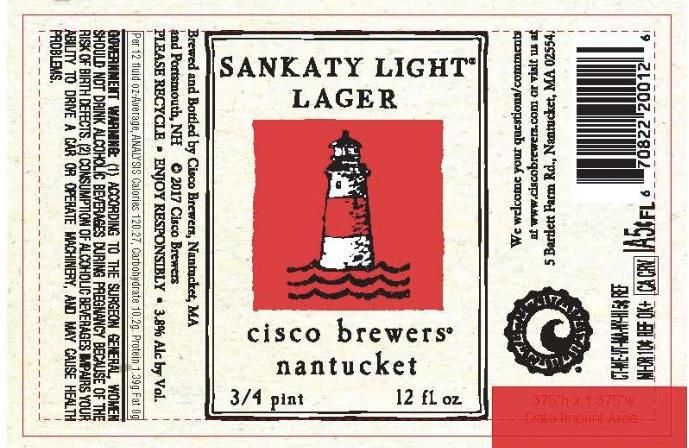 Sankaty Light Lager — full label as filed with TTB