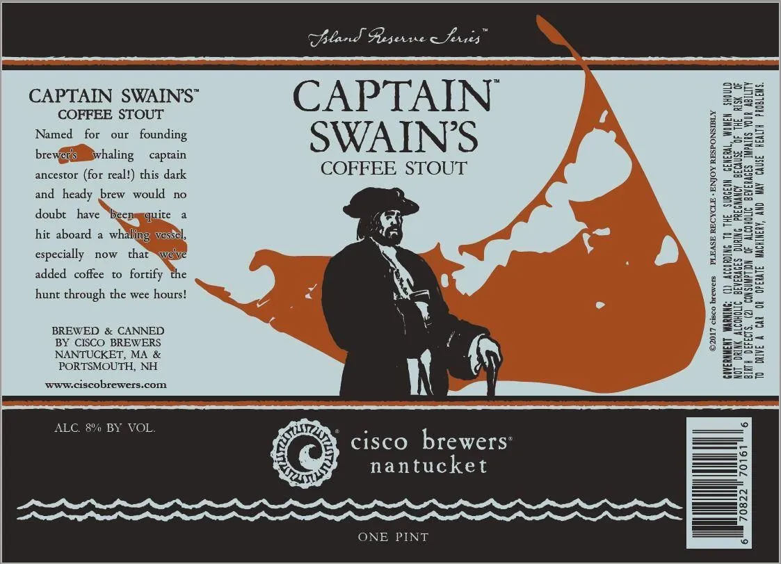 Captain Swain's Coffee Stout label