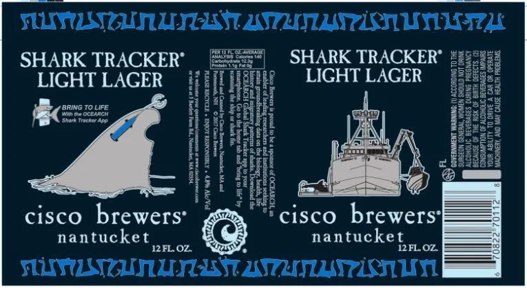 Shark Tracker Light Lager label