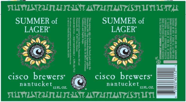 Summer of Lager — full label as filed with TTB