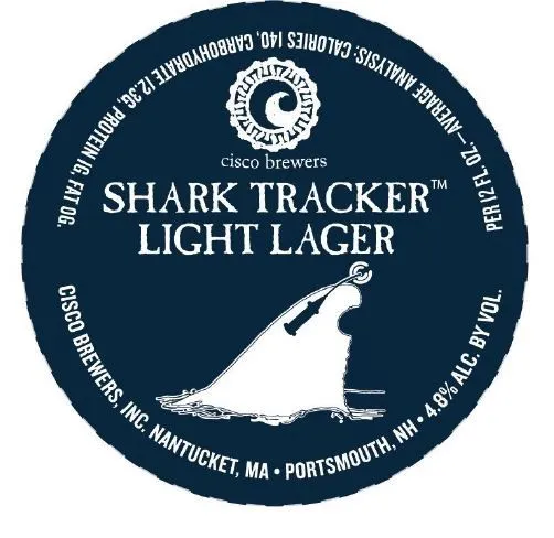 Shark Tracker Light Lager label