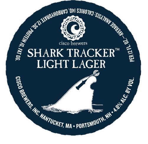 Shark Tracker Light Lager — full label as filed with TTB