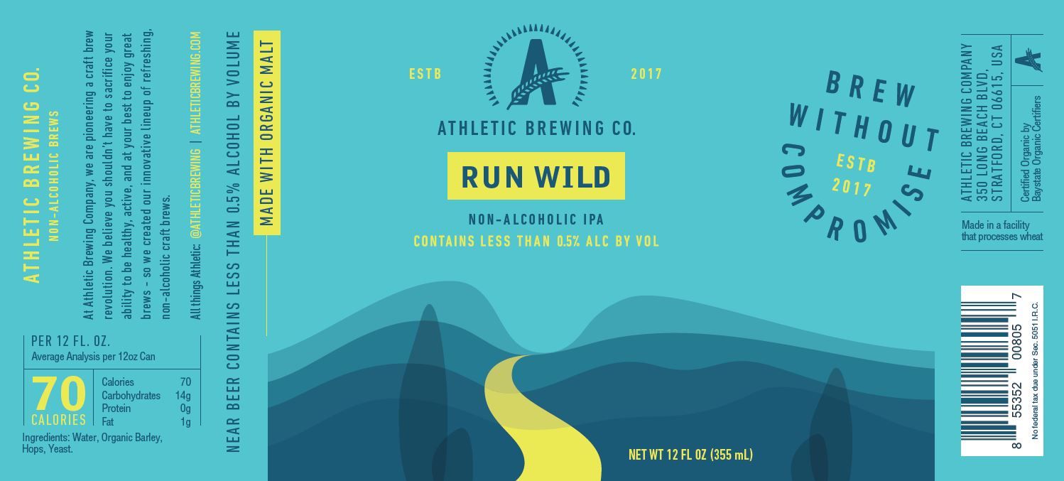 Run Wild Non-Alcoholic IPA — full label as filed with TTB