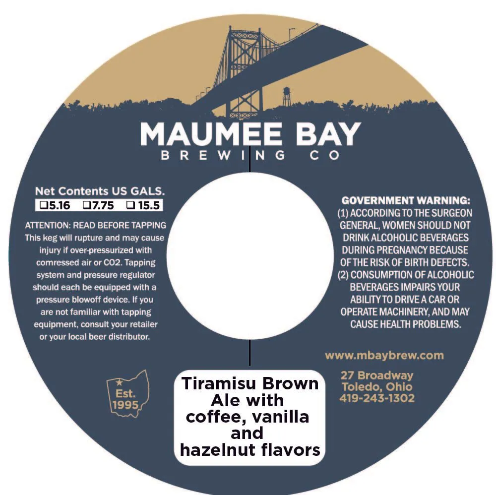 Tiramisu Brown Ale label