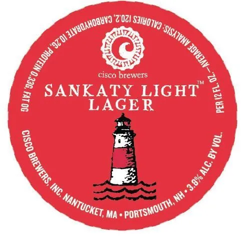 Sankaty Light Lager label