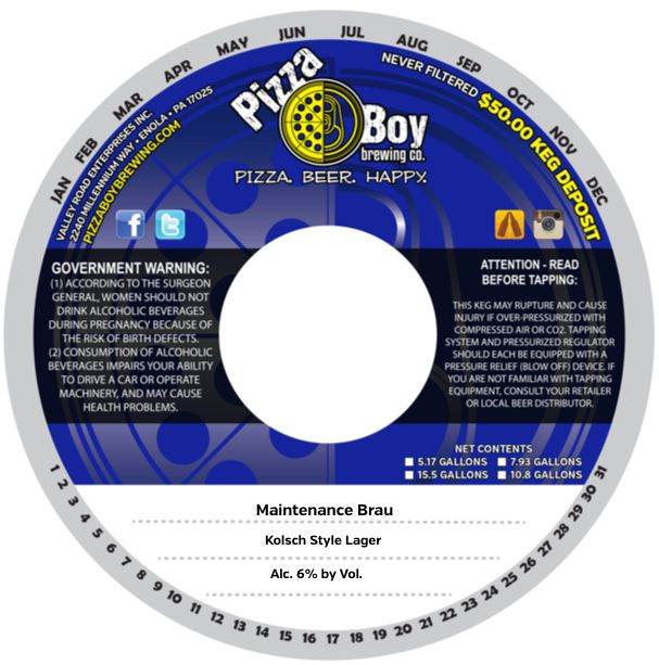 Maintenance Brau — full label as filed with TTB