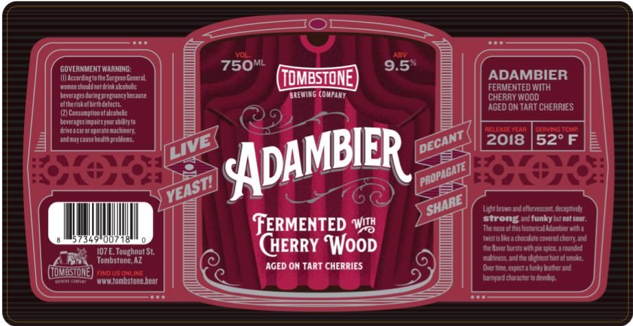 Adambier — full label as filed with TTB
