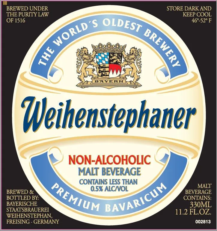 Weihenstephaner Non-Alcoholic label