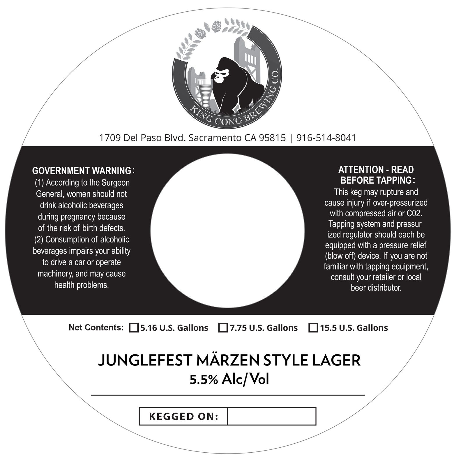 Junglefest Märzen Style Lager — full label as filed with TTB