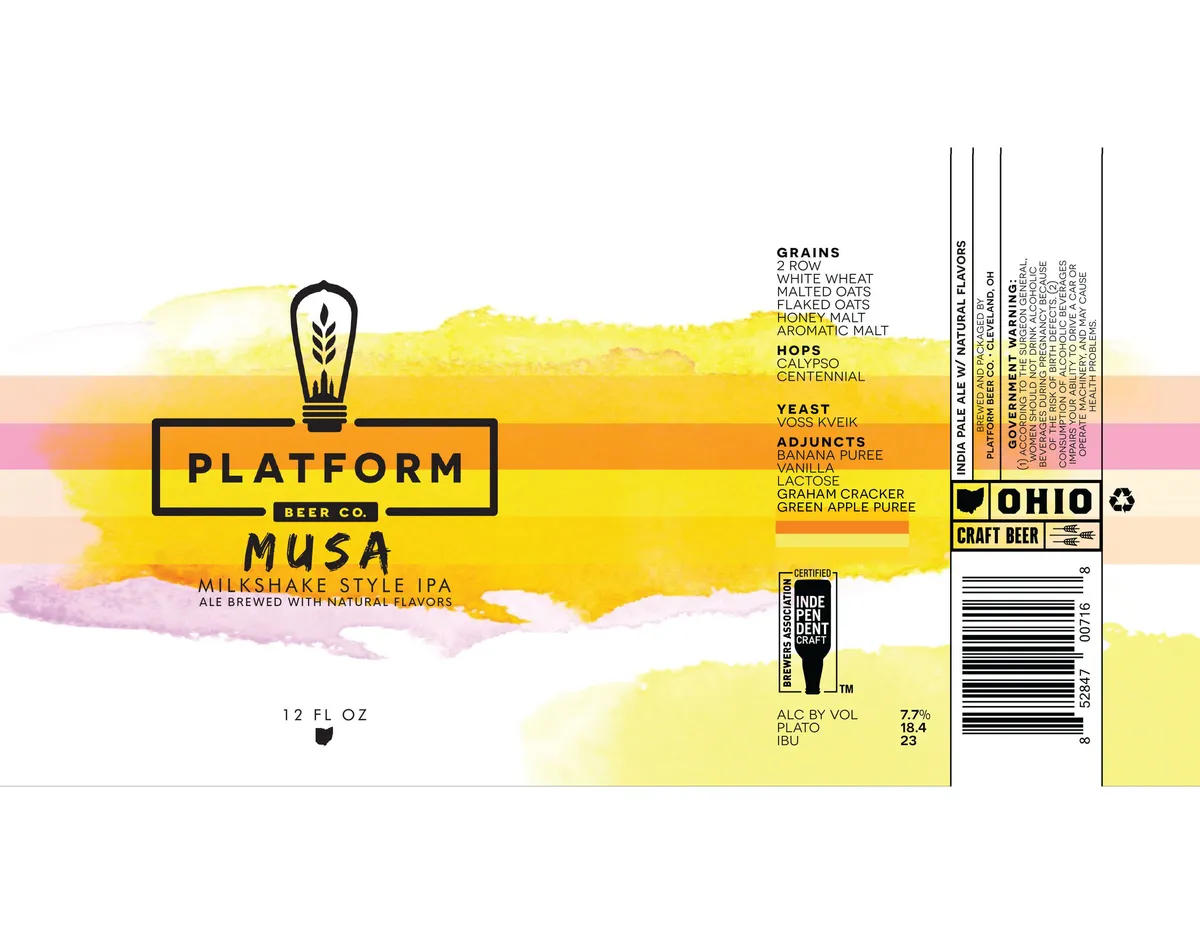 Musa label art — PLATFORM BEER CO.