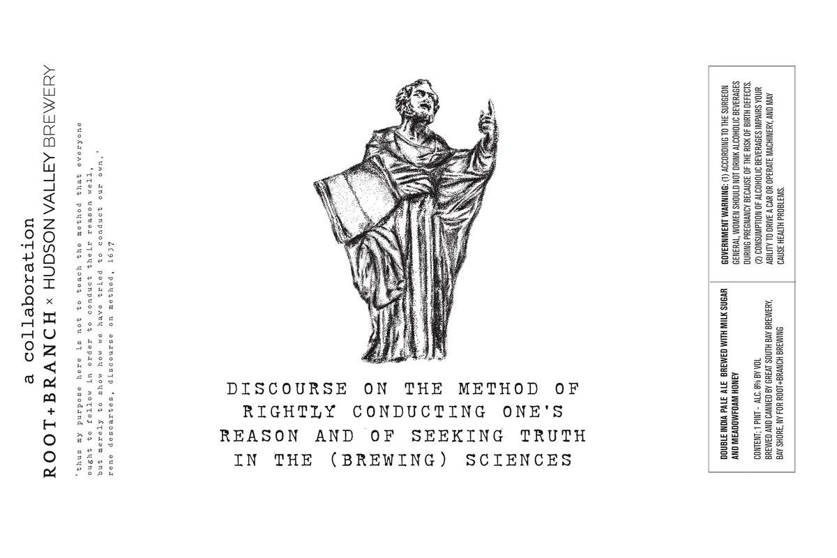 Discourse on the Method of Rightly Conducting One's Reason and of Seeking Truth in the (Brewing) Sciences label art — ROOT + BRANCH