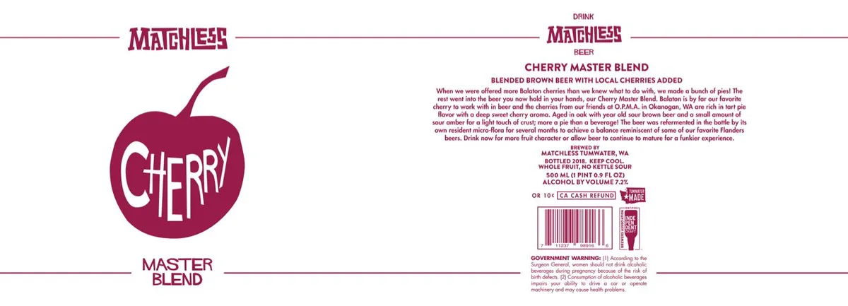 Cherry Master Blend label