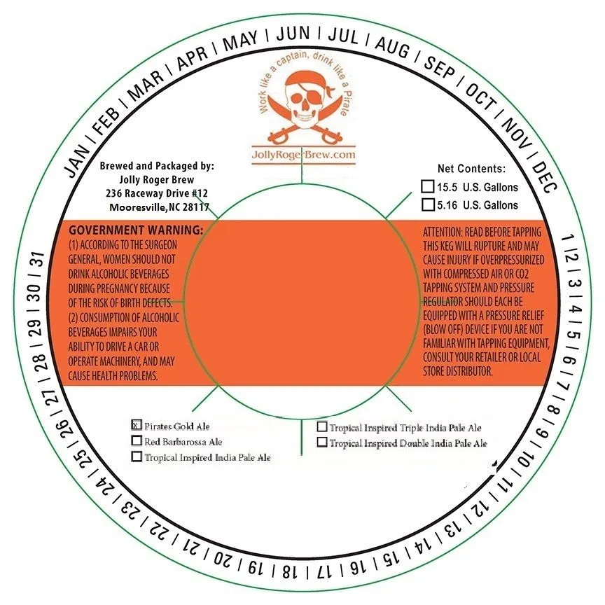 Pirates Gold Ale label
