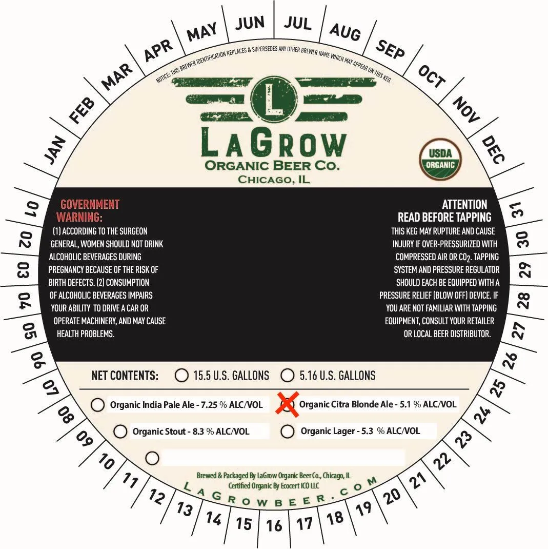 Organic Citra Blonde Ale label