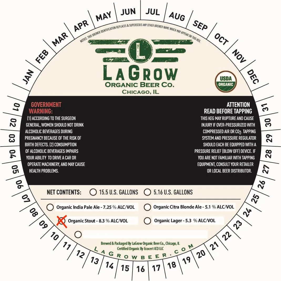 Organic Stout label