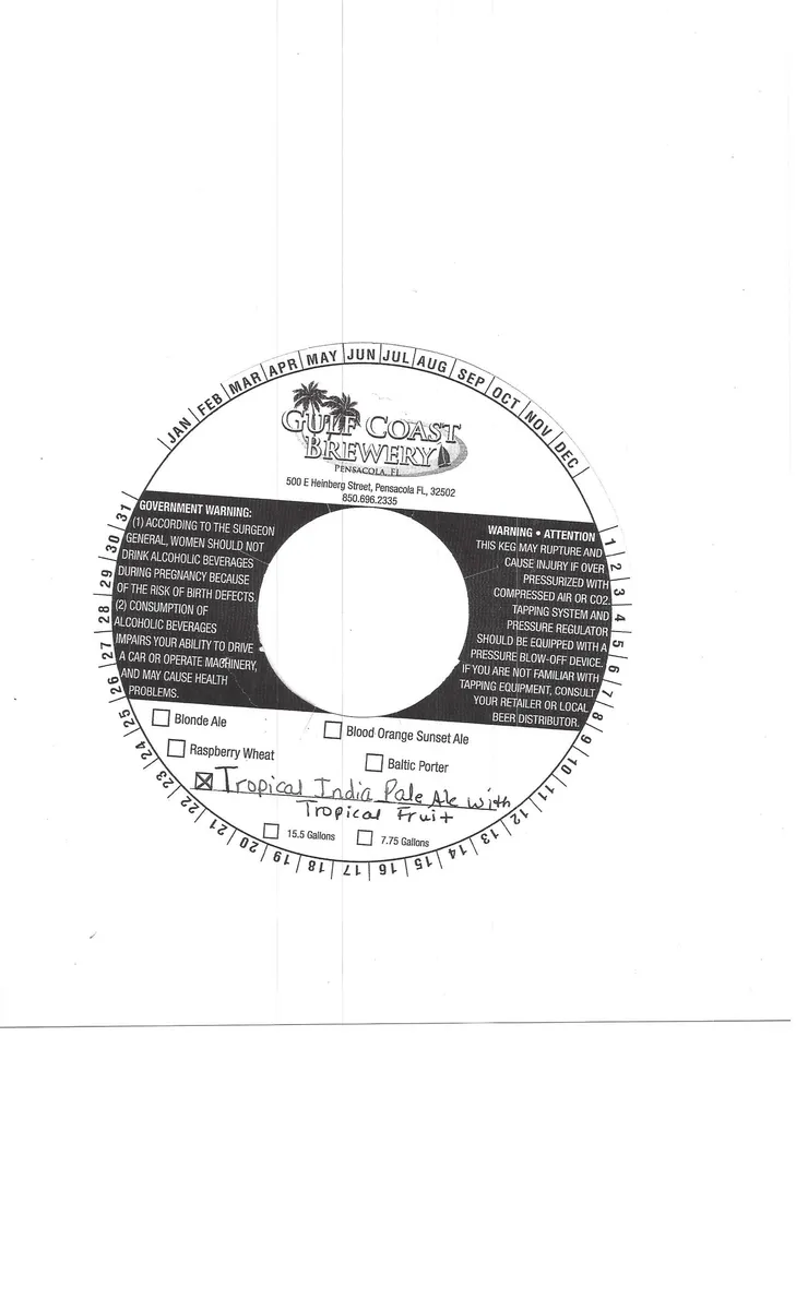 Tropical India Pale Ale with Tropical Fruit label