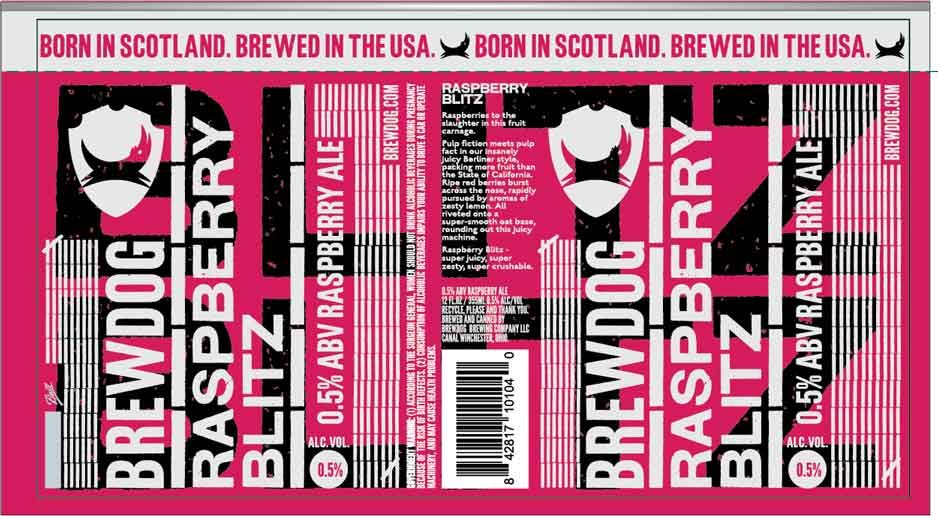 Raspberry Blitz — full label as filed with TTB