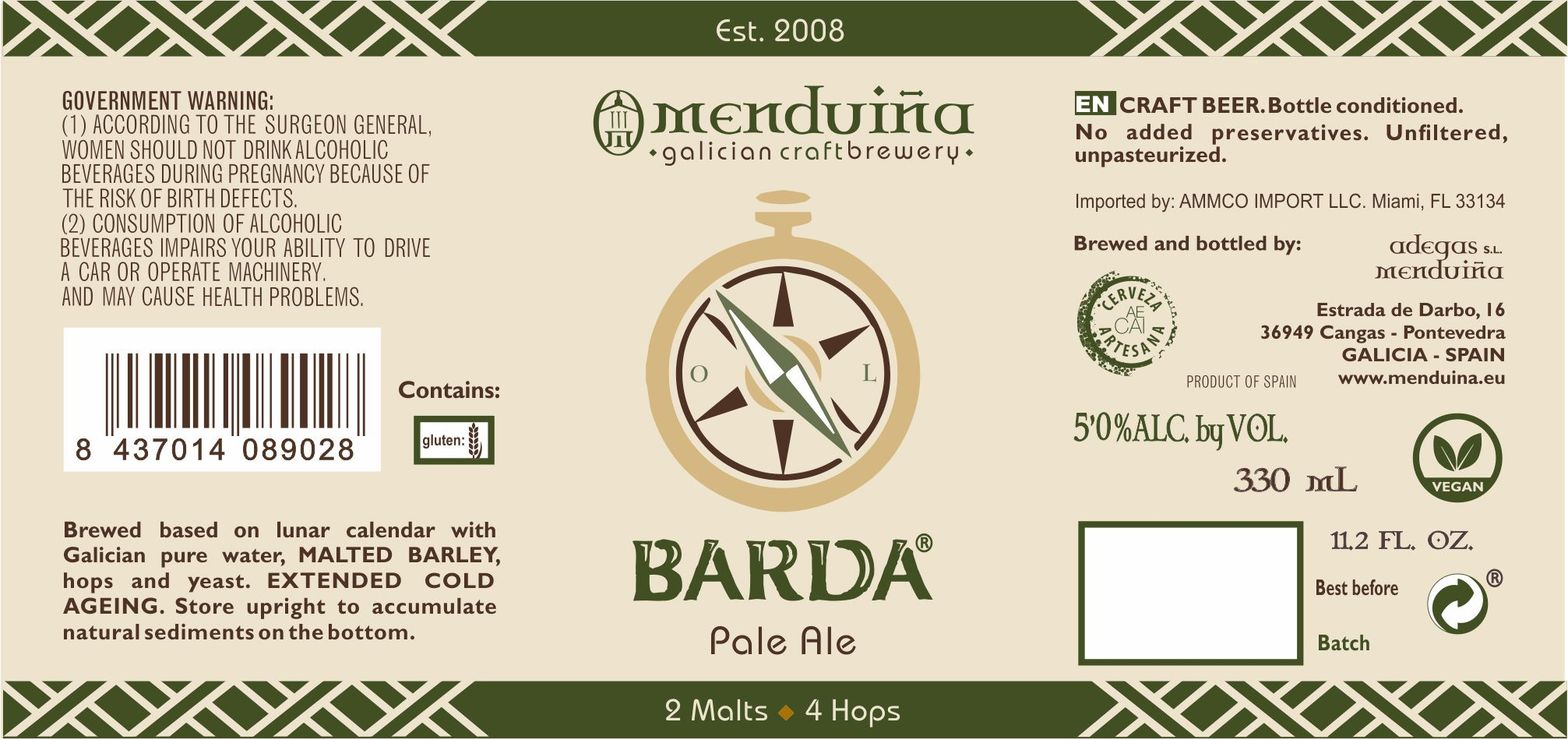 Barda — full label as filed with TTB